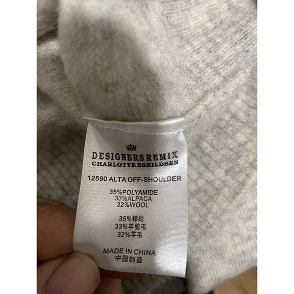 Designers Remix Women’s Cowl Neck Sweater Balloon Sleeve Ivory Wool Blend Sz Xs - Picture 8 of 10